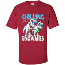 Load image into Gallery viewer, T-Rex Dinosaurs Chilling With My Snowmies Christmas
