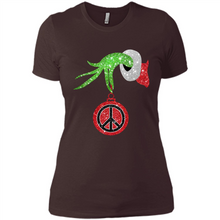 Load image into Gallery viewer, Grinch Hand holding peace sign ornament