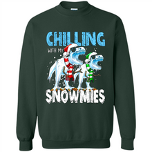 Load image into Gallery viewer, T-Rex Dinosaurs Chilling With My Snowmies Christmas