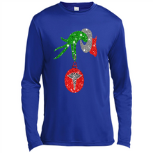 Load image into Gallery viewer, Grinch Hand holding Nurse ornament Christmas (1)