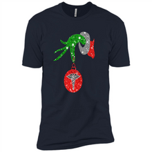 Load image into Gallery viewer, Grinch Hand holding Nurse ornament Christmas (1)