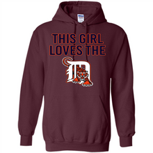 Load image into Gallery viewer, This girl loves the Detroit Tigers team shirt Sweatshirt DORABLE SHIRT