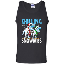 Load image into Gallery viewer, T-Rex Dinosaurs Chilling With My Snowmies Christmas