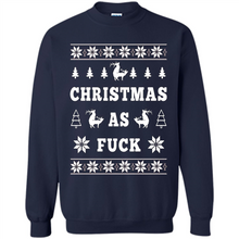 Load image into Gallery viewer, Humping deer Christmas as fuck sweater