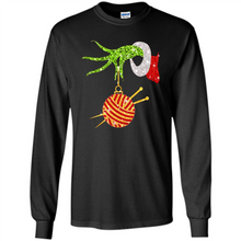 Load image into Gallery viewer, Grinch Hand Holding Ball Of Wool And Knitting Needles Christmas