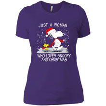 Load image into Gallery viewer, Just a Woman who loves Snoopy and Christmas