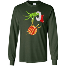 Load image into Gallery viewer, Grinch Hand Holding Ball Of Wool And Knitting Needles Christmas