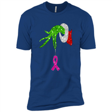 Load image into Gallery viewer, Grinch Hand Holding Breast Cancer Awareness Christmas