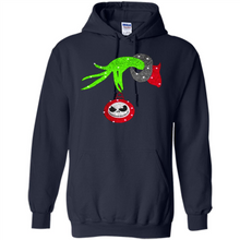 Load image into Gallery viewer, Grinch hand holding Jack Skellington