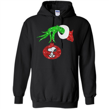 Load image into Gallery viewer, Glitter Grinch monogram ornament Snoopy