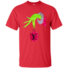 Load image into Gallery viewer, Grinch hand holding logo Louisvuitton