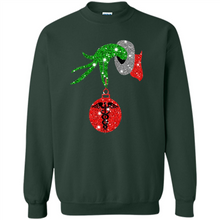 Load image into Gallery viewer, Grinch Hand holding Nurse ornament Christmas