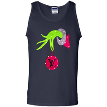 Load image into Gallery viewer, Grinch hand holding logo Louisvuitton