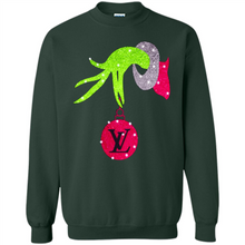 Load image into Gallery viewer, Grinch hand holding logo Louisvuitton