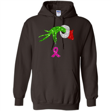 Load image into Gallery viewer, Grinch Hand Holding Breast Cancer Awareness Christmas