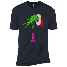 Load image into Gallery viewer, Grinch Hand Holding Breast Cancer Awareness Christmas