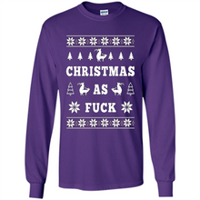 Load image into Gallery viewer, Humping deer Christmas as fuck sweater