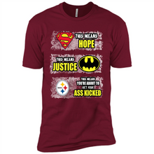 Load image into Gallery viewer, PITTSBURGH STEELERS SUPERMAN MEANS HOPE BATMAN