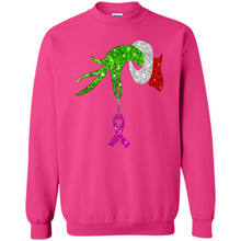 Load image into Gallery viewer, Grinch Hand Holding Breast Cancer Awareness Christmas