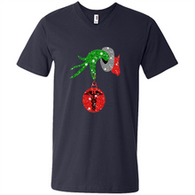 Load image into Gallery viewer, Grinch Hand holding Nurse ornament Christmas