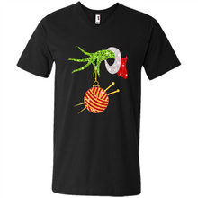 Load image into Gallery viewer, Grinch Hand Holding Ball Of Wool And Knitting Needles Christmas
