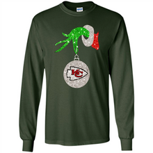 Load image into Gallery viewer, Kansas City Chiefs Glitter Grinch Monogram Ornament Christmas Gift