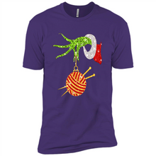 Load image into Gallery viewer, Grinch Hand Holding Ball Of Wool And Knitting Needles Christmas