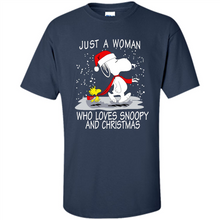 Load image into Gallery viewer, Just a Woman who loves Snoopy and Christmas