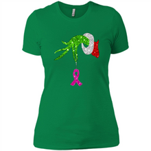 Load image into Gallery viewer, Grinch Hand Holding Breast Cancer Awareness Christmas