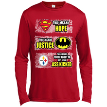 Load image into Gallery viewer, PITTSBURGH STEELERS SUPERMAN MEANS HOPE BATMAN