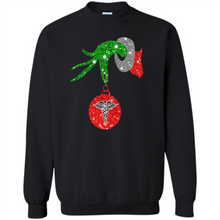 Load image into Gallery viewer, Grinch Hand holding Nurse ornament Christmas (1)