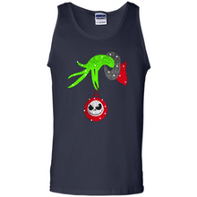 Load image into Gallery viewer, Grinch hand holding Jack Skellington