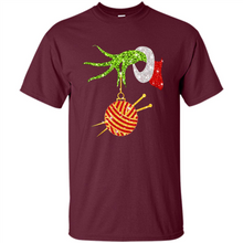 Load image into Gallery viewer, Grinch Hand Holding Ball Of Wool And Knitting Needles Christmas