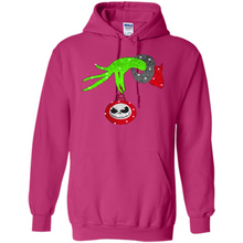 Load image into Gallery viewer, Grinch hand holding Jack Skellington