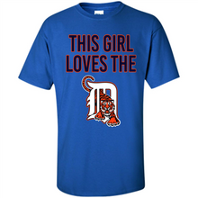 Load image into Gallery viewer, This girl loves the Detroit Tigers team shirt Sweatshirt DORABLE SHIRT