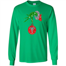 Load image into Gallery viewer, Grinch Hand holding Nurse ornament Christmas (1)