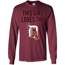 Load image into Gallery viewer, This girl loves the Detroit Tigers team shirt Sweatshirt DORABLE SHIRT