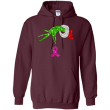 Load image into Gallery viewer, Grinch Hand Holding Breast Cancer Awareness Christmas