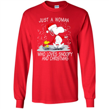 Load image into Gallery viewer, Just a Woman who loves Snoopy and Christmas