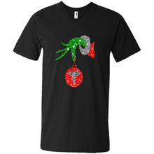 Load image into Gallery viewer, Grinch Hand holding Nurse ornament Christmas (1)