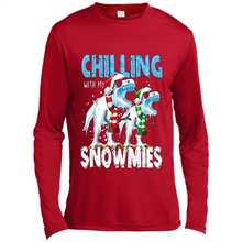 Load image into Gallery viewer, T-Rex Dinosaurs Chilling With My Snowmies Christmas