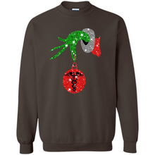 Load image into Gallery viewer, Grinch Hand holding Nurse ornament Christmas