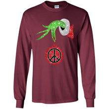 Load image into Gallery viewer, Grinch Hand holding peace sign ornament