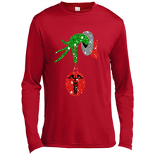 Load image into Gallery viewer, Grinch Hand holding Nurse ornament Christmas