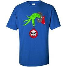 Load image into Gallery viewer, Grinch hand holding Jack Skellington
