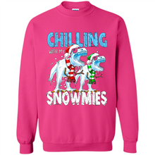 Load image into Gallery viewer, T-Rex Dinosaurs Chilling With My Snowmies Christmas