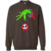 Load image into Gallery viewer, Grinch hand holding Jack Skellington