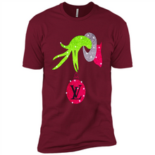 Load image into Gallery viewer, Grinch hand holding logo Louisvuitton