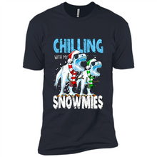 Load image into Gallery viewer, T-Rex Dinosaurs Chilling With My Snowmies Christmas