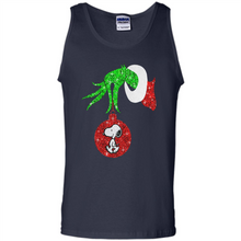 Load image into Gallery viewer, Glitter Grinch monogram ornament Snoopy